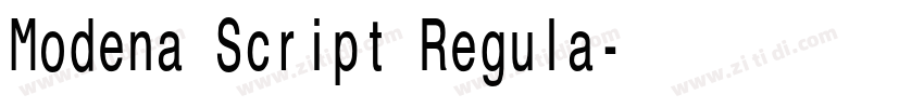 Modena Script Regula字体转换
